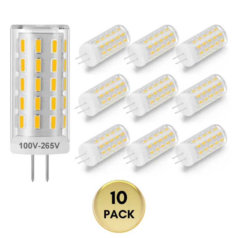 10-Pack G4 Led Capsule Bulbs – 5W, 450Lm, 3000K/4000K/6000K, 120V Line Voltage, Energy-Efficient Bi-Pin Replacement 1