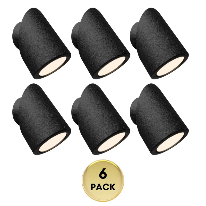 6-Pack Flush-Mount 1W Rotatable Deck Rail Light — 3000K Integrated Led, Ip66 Weatherproof Hardscape Lighting 1