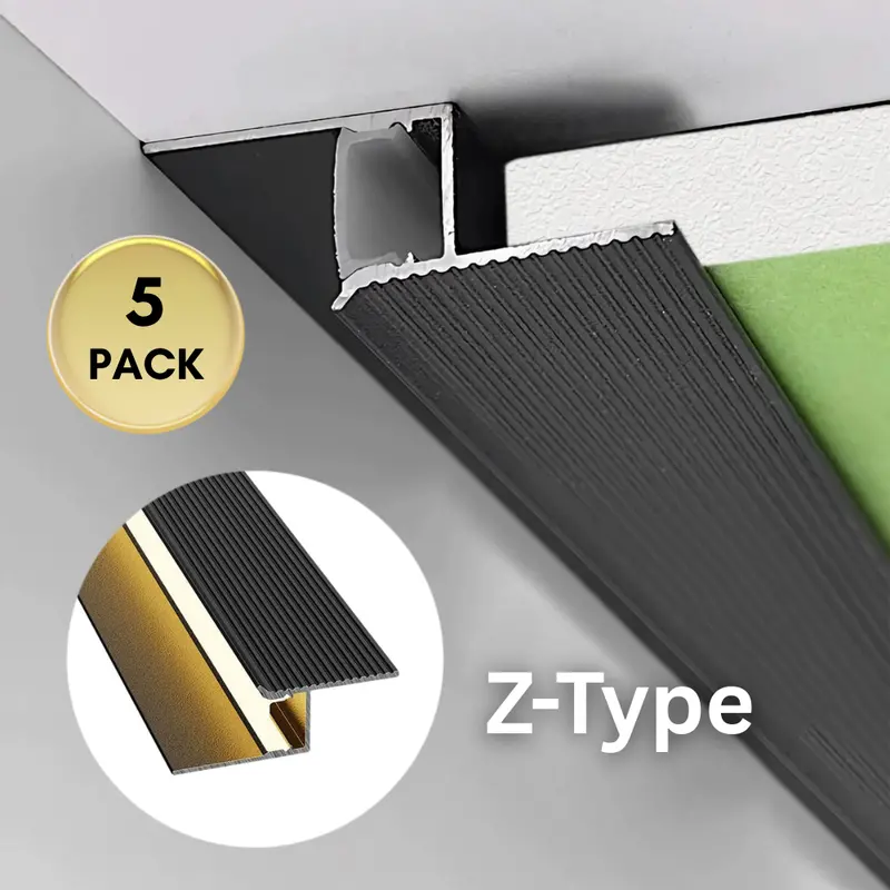 Ac17 Z-Type Suspended Ceiling Led Channel — 3.3Ft Aluminum Profile For Up To 9.6Mm Wide Strip Lights (Pack Of 5/10/20) 1