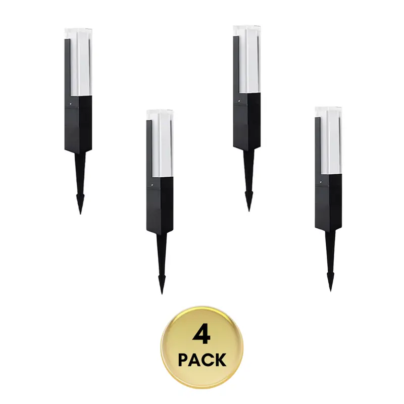 Alpl01 4-Pack 7W Line-Voltage Bollard Light — Waterproof High-Voltage Path Light For Outdoor Landscaping 1