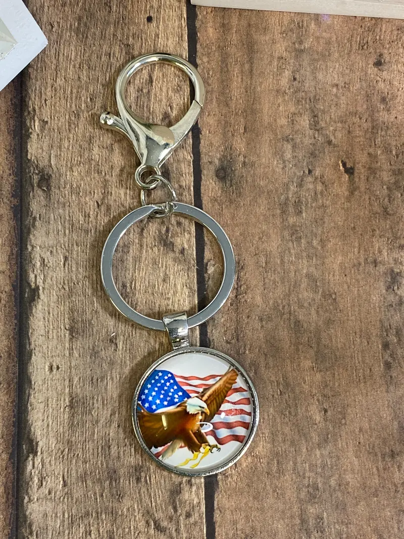 American Eagle Keychain – Symbolic Patriotic Charm (K000-10) 1