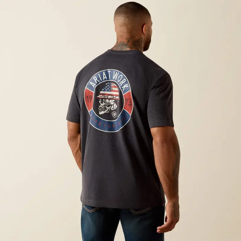 Ariat Rebar Cotton Strong Skull Graphic T-Shirt For Men 1