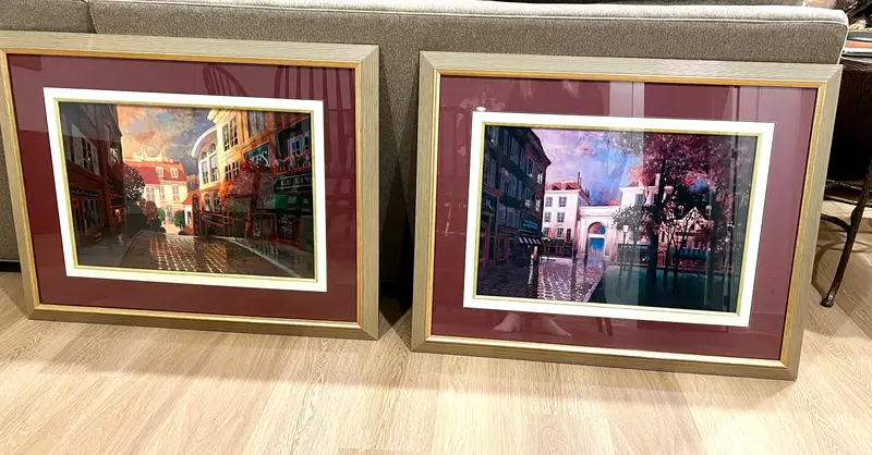 Artistic Pair Of Professionally Framed Prints 1