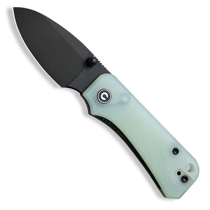 Baby Banter Folding Knife – Natural G10 Handle With Black Stonewash Nitro V Blade 1
