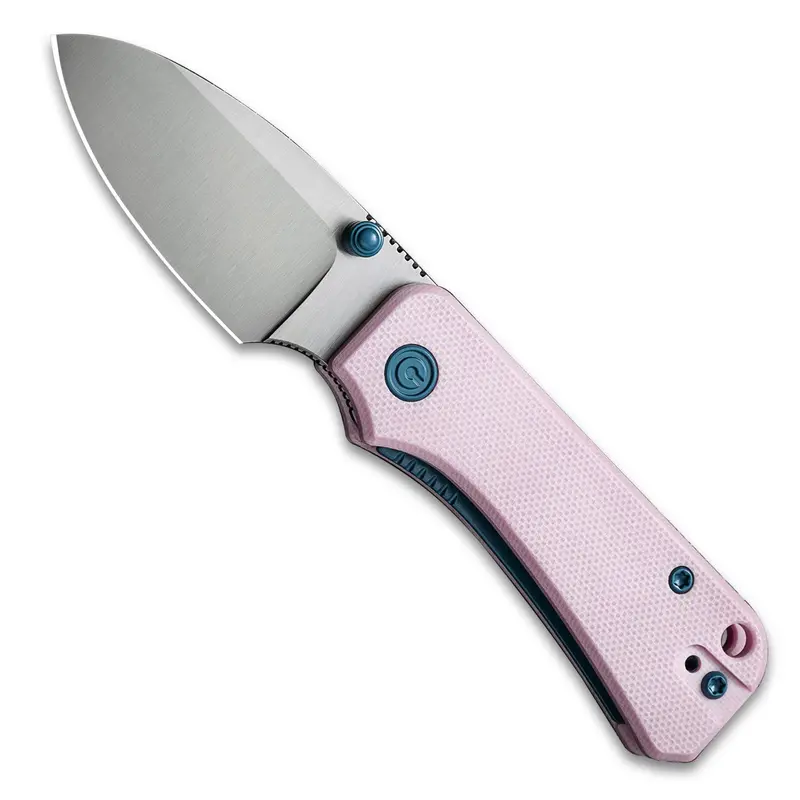 Baby Banter Pocket Knife – Powder Pink G10 Handles With Satin-Finished Nitro V Blade 1