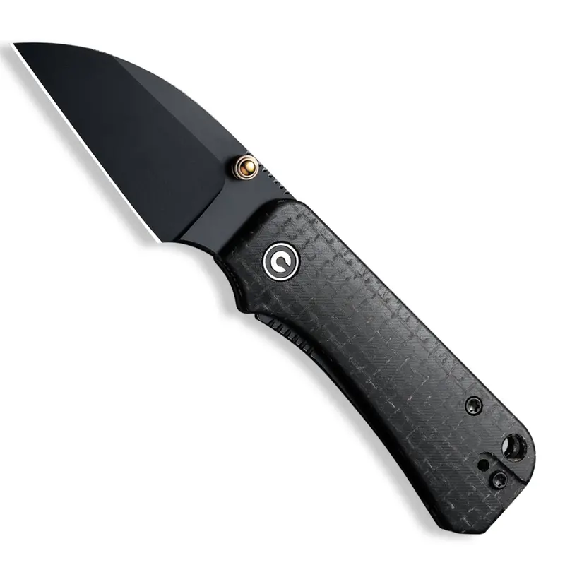 Baby Banter Wharncliffe Pocket Knife – Black Micarta & Stonewash Nitro V Blade 1