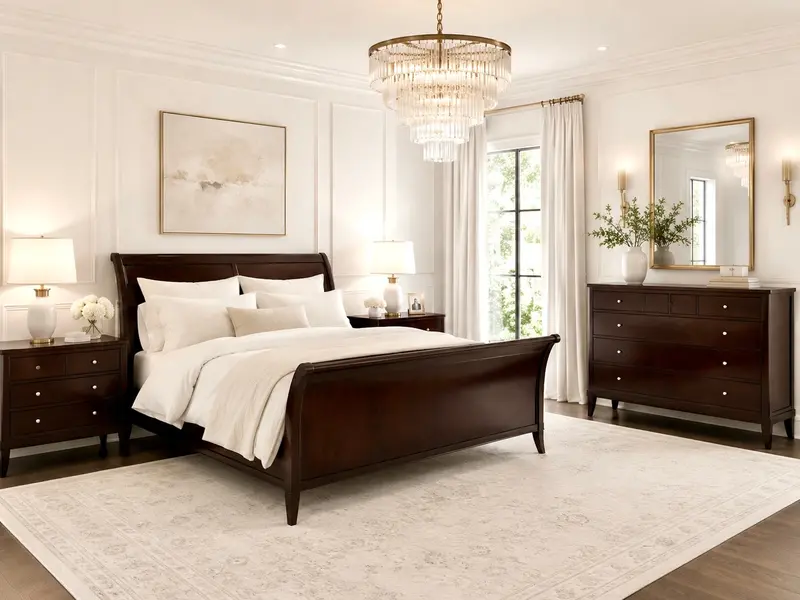 Baker Barbara Barry Mahogany Queen Bedroom Set – 4-Piece Collection 1