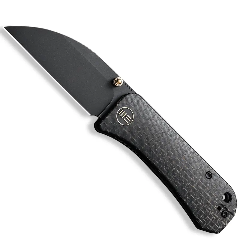Banter Wharncliffe Pocket Knife – Black Micarta Handles & Stonewash S35Vn Blade 1