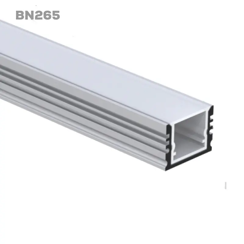 Bn265 Square Surface-Mount Aluminum Led Channel – 8Ft Length, 0.71" X 0.51", Ip65 Waterproof, 10-Pack With End Caps 1