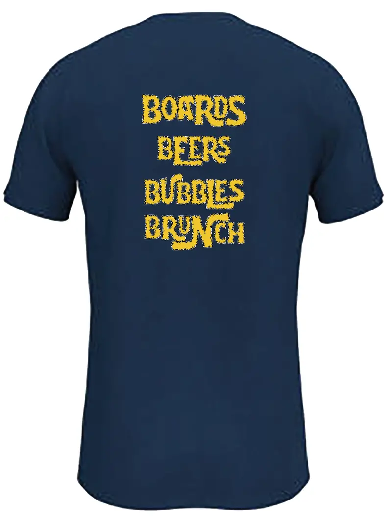 Bongos Boards, Beers, Bubbles & Brunch Tee 1