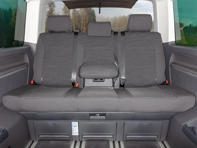 Brandrup 'Circuit' Titan Black Rear Bench Seat Covers For Vw T6.1 & T6 Multivan 1