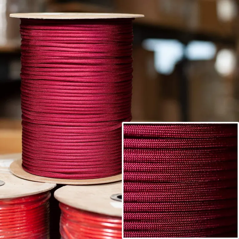 Burgundy 550 Paracord – Durable 7-Strand Nylon Cord