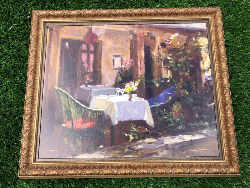 Carmel Café Limited Edition Giclée Print – Hand-Signed & Numbered By Leonard Wren 1