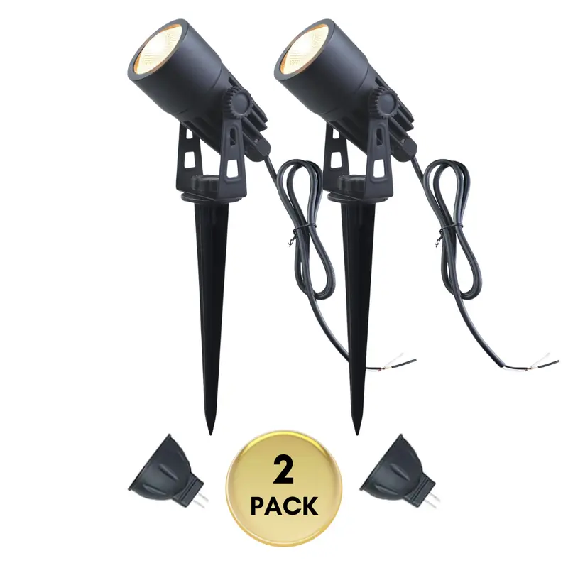 Cda01 Mr11 Mini Spotlight Pack — 2W, 200Lm, 2700K Narrow-Beam Outdoor Lighting For Low-Voltage Landscaping 1
