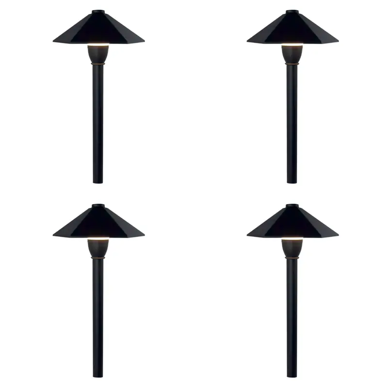 Cdpa78 Hexagon Path Light Set – 12V Ac/Dc 3W 5-Cct Integrated Aluminum Hat Light, 4/8/12-Pack 1