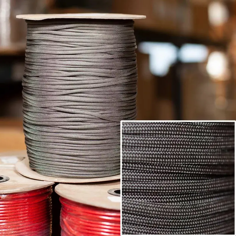 Charcoal Gray 550 Paracord – Military-Grade Nylon Cord