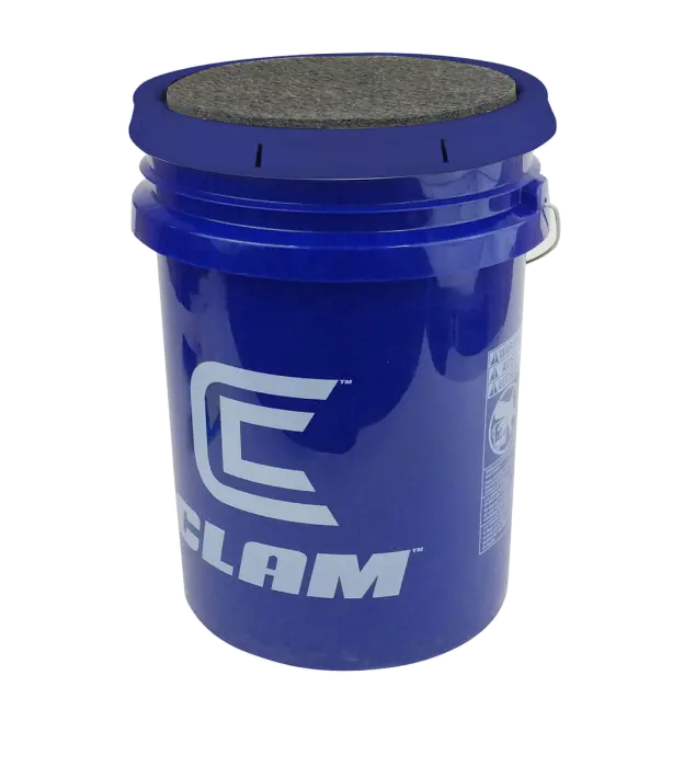 Clam 6-Gallon Utility Bucket With Secure Snap-On Lid 1