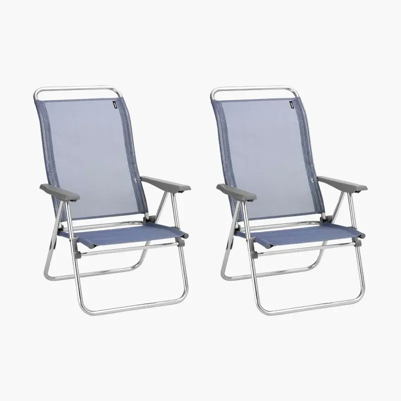 Compact Duo Of Low Folding Armchairs – Travel-Friendly 1