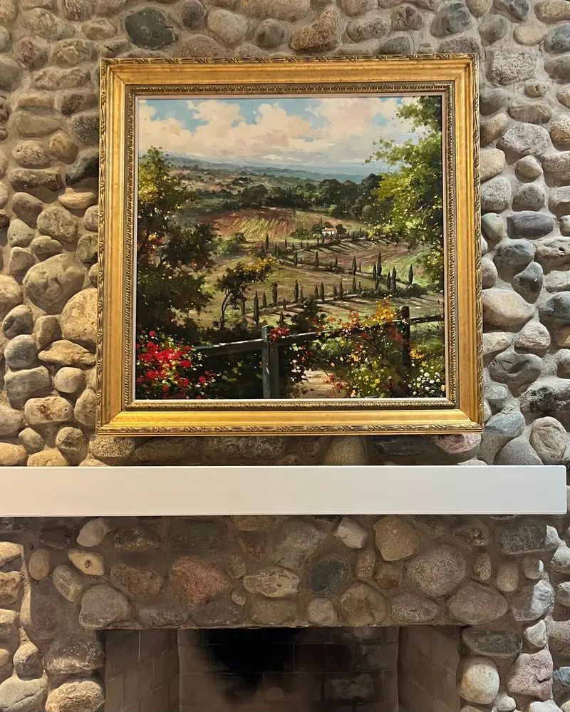 Contemporary Framed Oil On Canvas By Artist Andino 1