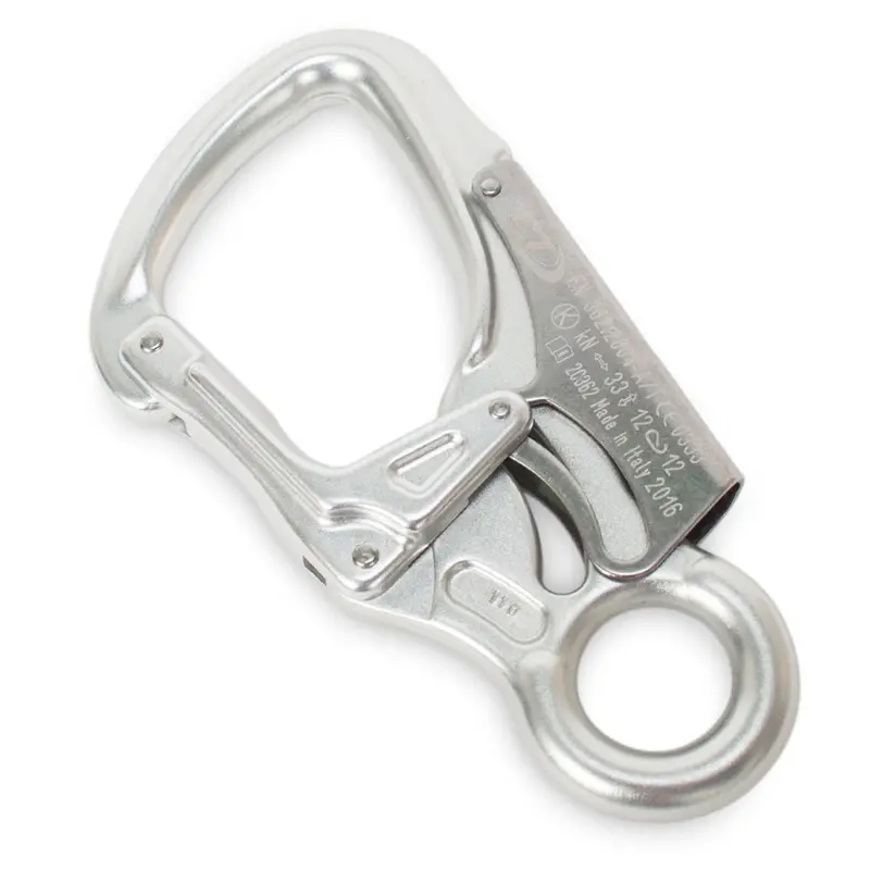 Ct Locking Snap Hook – Silver Finish With Round Eye Loop 1