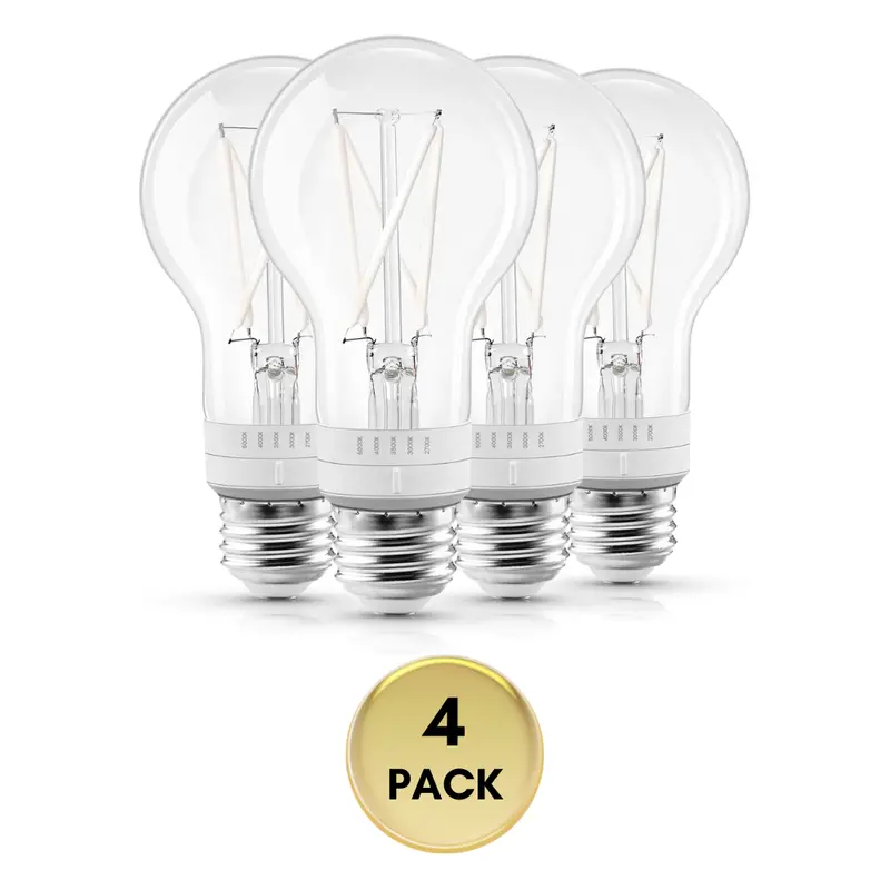 E26 A19 Filament Led Bulbs – 7W, 120V Line Voltage, 5-Cct (2700K–5000K), Dimmable, Cri90, Medium Base (Pack Of Multiple) 1
