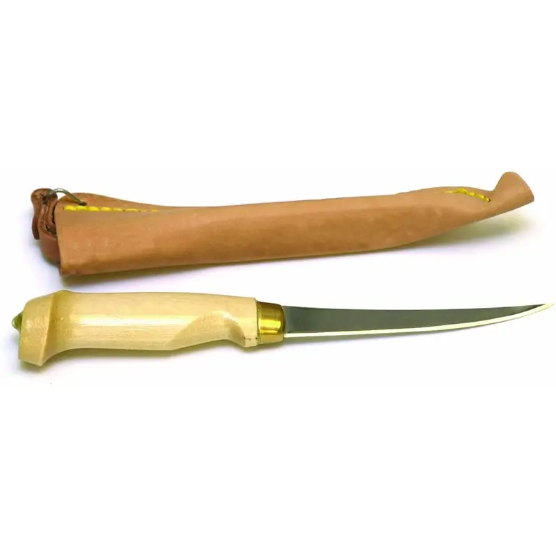 Eagle Claw Wood Handle Fillet Knife – 6" With Sheath 1