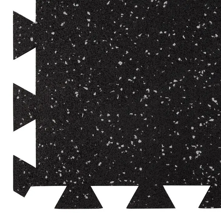 Everlock Commercial Interlocking Tiles – 3'×3'×5/16" (8Mm) Rubber Flooring 1