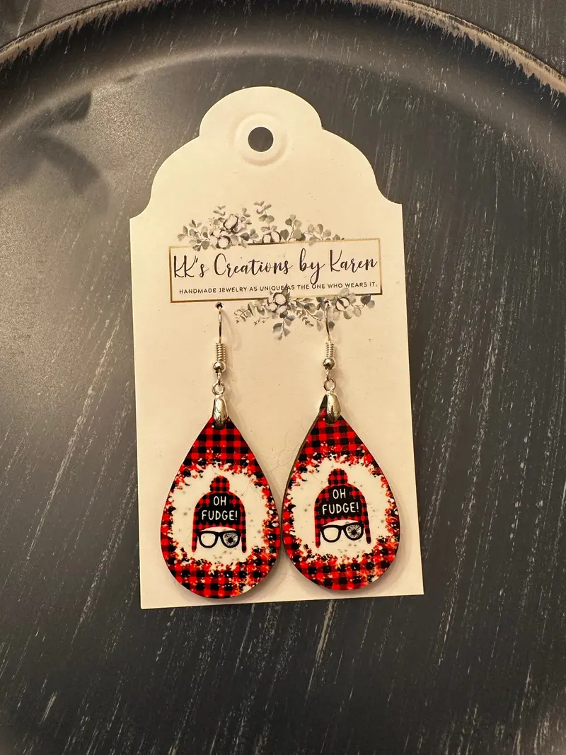 Fancy Like Winter Earrings – Icy Blue & Silver Holiday Dangles 1