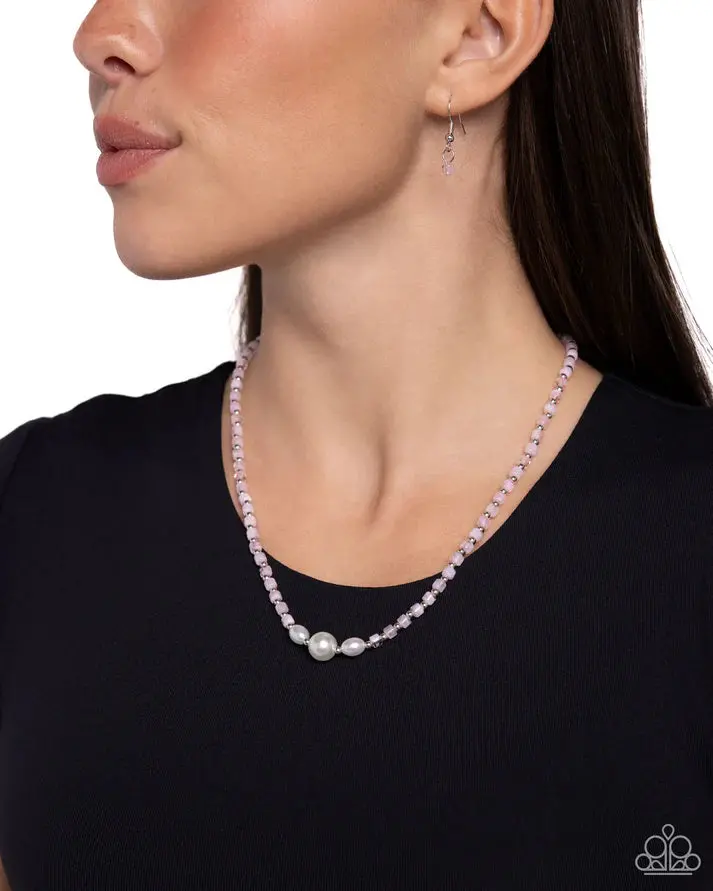 Fight Like A Pearl Pink Pearl Accent Earrings 1