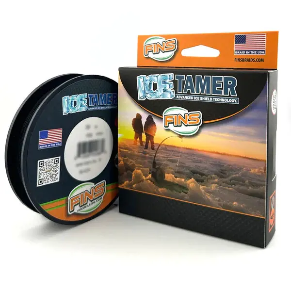 Fins Ice Tamer Braided Fishing Line – Low-Visibility Ice Angling 1