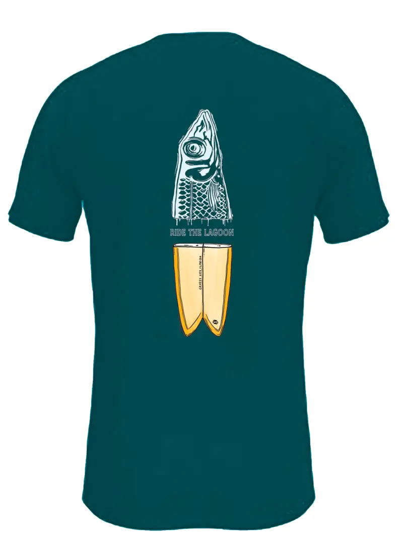 Fish Ride The Lagoon Graphic T-Shirt 1