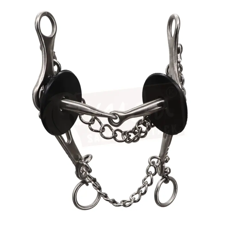 Fish Shank Bit With Interchangeable Snaffle Mouthpiece 1