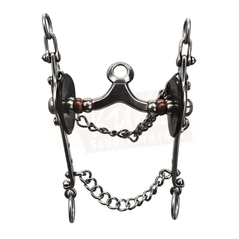 Fish Shank Equestrian Bit Featuring Modular Mouthpiece, Spoon, And Rollers 1