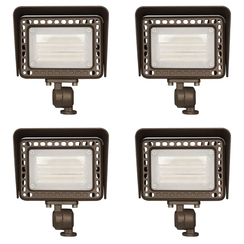Flargbcw20 Bronze Floodlight Kit – 12V 20W Rgbcw Adjustable Outdoor Landscape Flood Light, 4/8/12-Pack 1