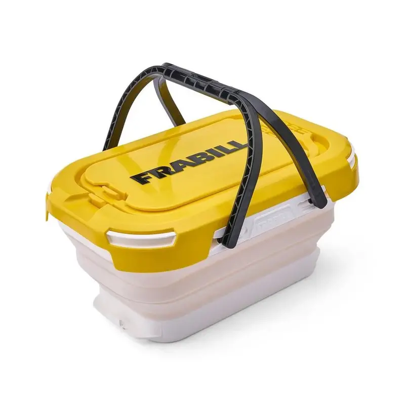 Frabill Collapsible Bait Bucket With Built-In Aerator – Portable Live Bait Storage (Frbbc6-A) 1
