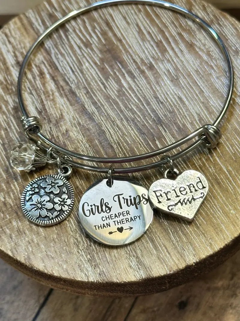 Girls’ Trips Humor Tote Charm – 'Cheaper Than Therapy' (B106) 1