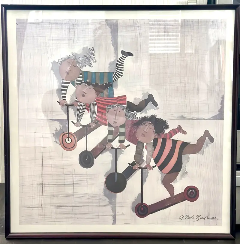 Graciela Rodo Boulanger 'Les Trotinettes' Lithograph – Museum-Grade Framing 1