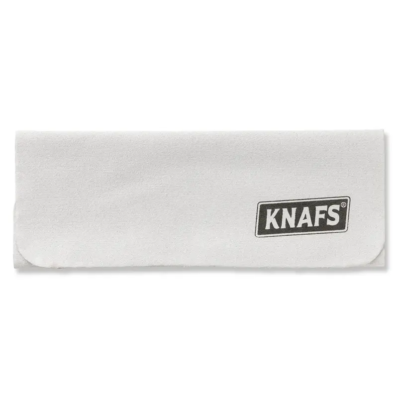 Gray Suede Polishing Cloth With Black Embossed Logo 1