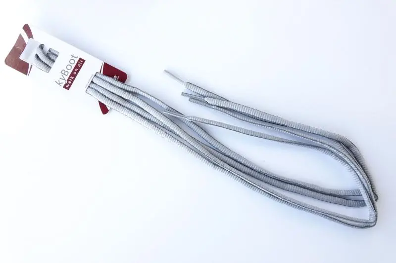 Grey And Silver Shoelaces For Namsan & Sursee Grey Footwear 1