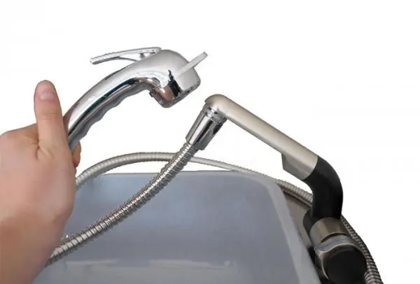 Handheld Shower Head With On/Off Lever Attachment 1