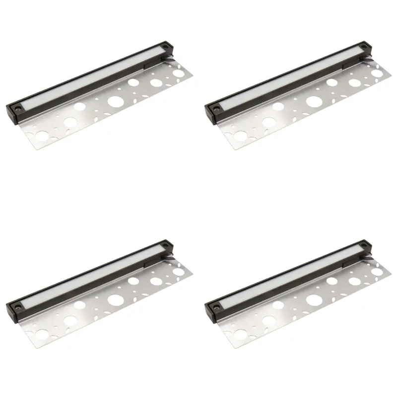 Hl12B04 Solid Brass Hardscape Light Set (4/8/12-Pack) – 12" 4W 2700K Warm White Integrated Led, 12V Low-Voltage 1