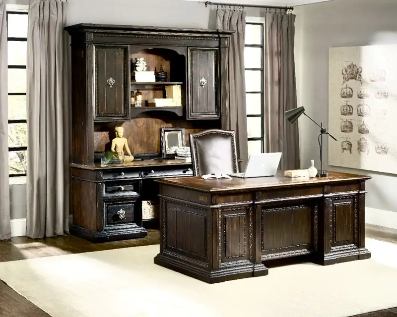Hooker Furniture Treviso Computer Credenza Featuring Cabinet Storage 1