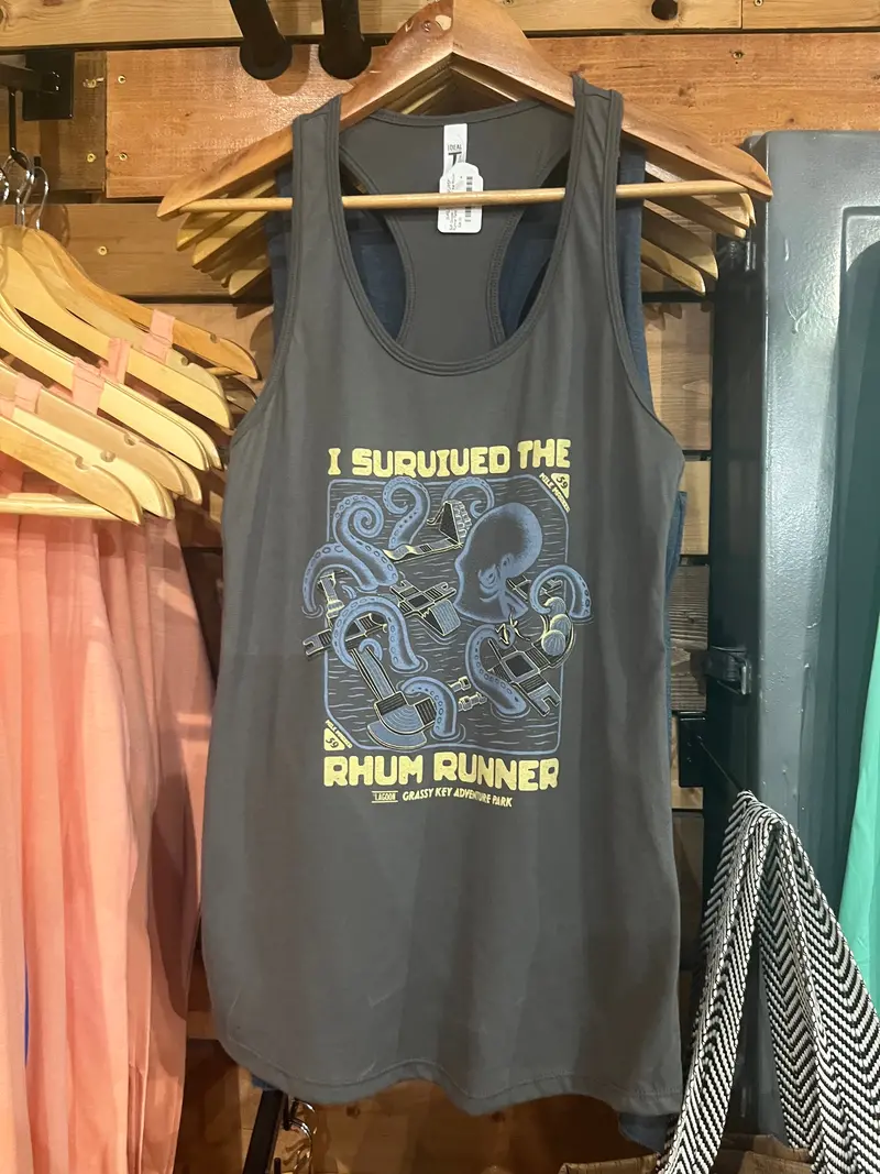 "I Survived The Rhum Runner" Graphic Tank Top 1