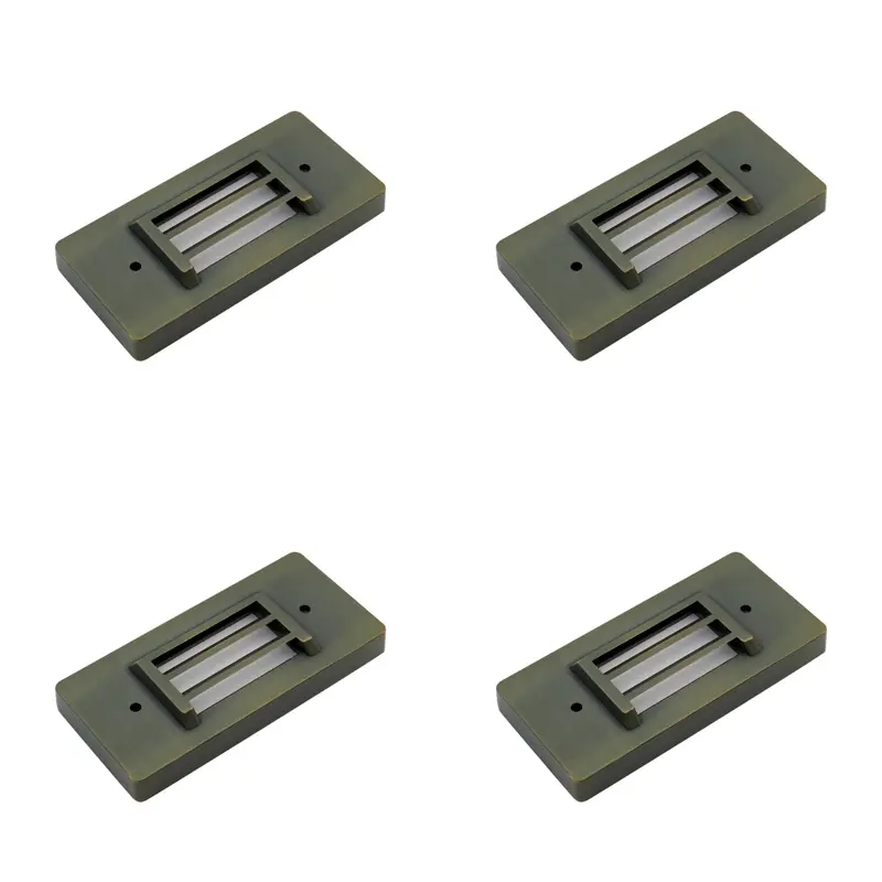 Idl01 Solid Brass Step Light Set (4/8/12-Pack) – 12V Low-Voltage, 2700K Integrated Led Surface-Mount Step Lighting 1