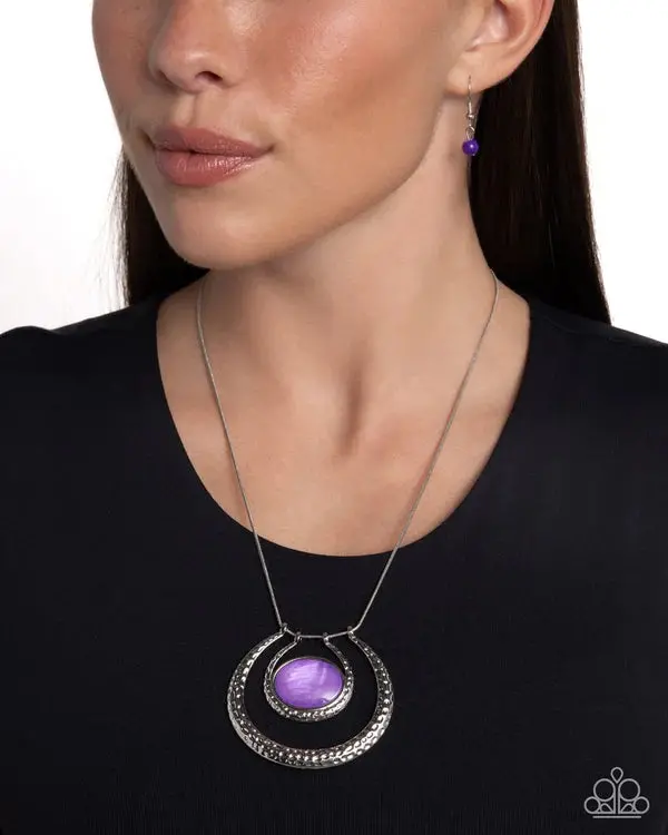 If The Horseshoe Fits Purple Lucky Charm Earrings 1