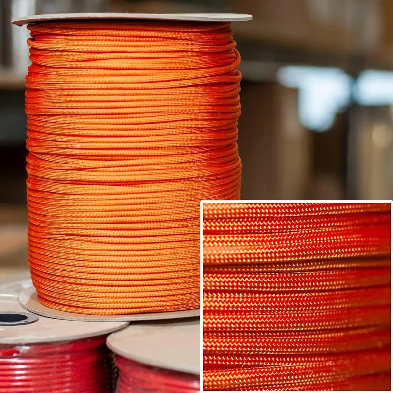 International Orange 550 Paracord – 1000-Foot Spool 2