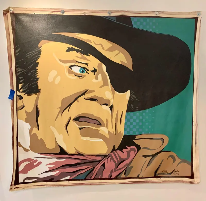 J Chin Original Large-Scale 'John Wayne' Canvas Artwork (6' X 6') 1