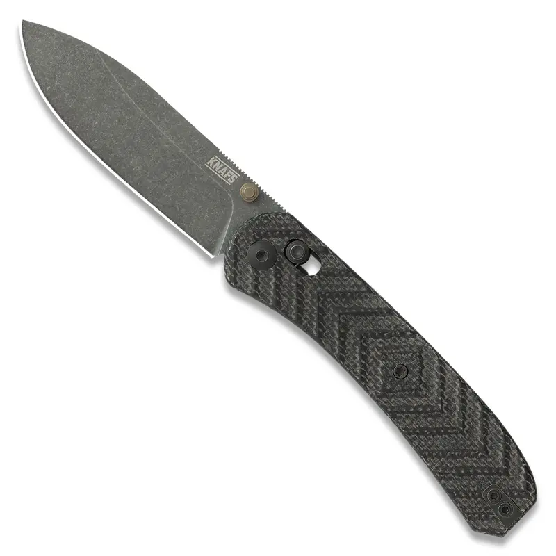 Jeremy Siers Signature Lander 2 – Acid-Washed Blade With Black Micarta Scales 1