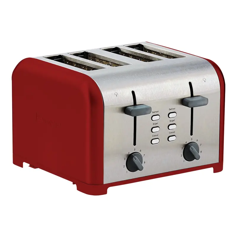 Kenmore 4-Slice Toaster In Red Stainless Steel With Customizable Browning Control 1