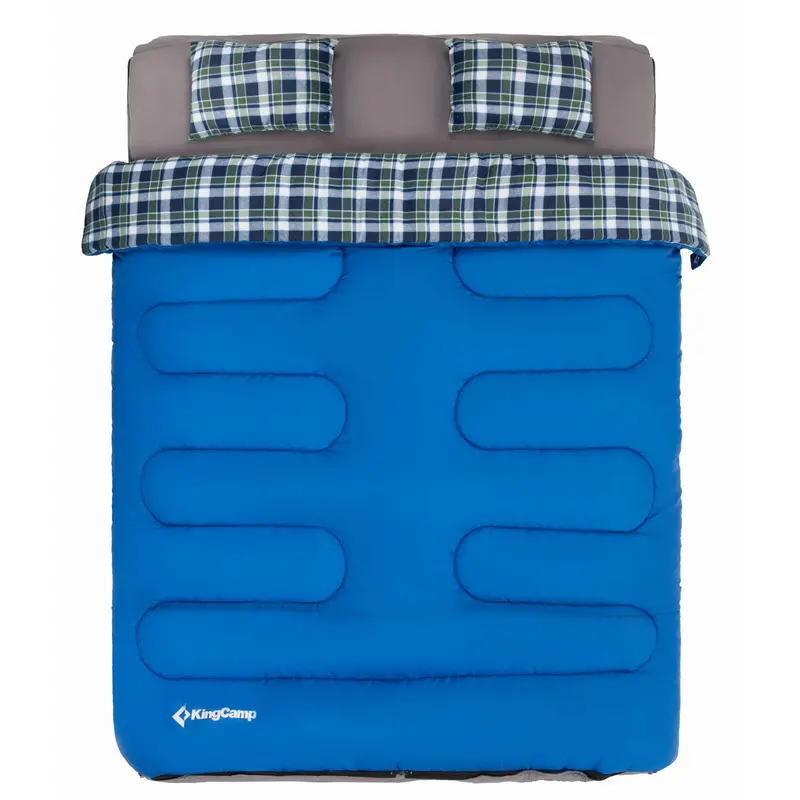 Kingcamp Airbed Fitted Double Sleeping Bag – Integrated Sheet & Pillow Combo 1